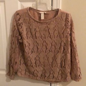 Tan H&M Lace Top